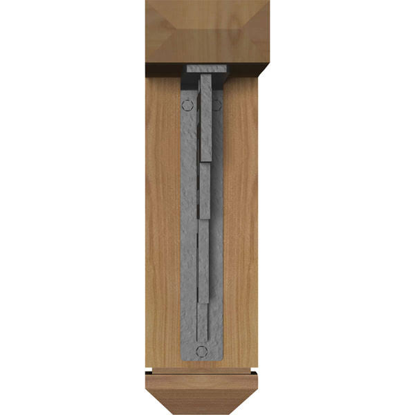 Ekena Millwork 3 1/2x22W x 11 1/2x22D x 14x22H Eris Arts u0026 Crafts Ironcrest Smooth BRACKET, Western Red Cedar (1 1/2x22W x 7