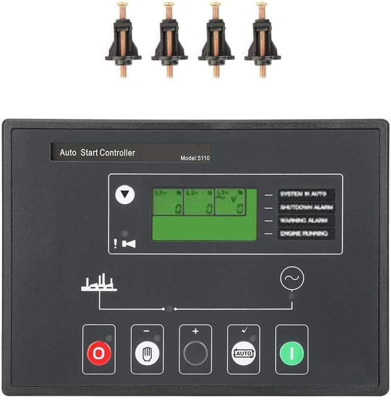 Acogedor Generator Control Panel, DSE5110 Deep Sea Electronic Generator Controller Module Control Panel with 132 x 64 Pixel LCD Display, IP65 Protection Generator Sensing for Electronic Components