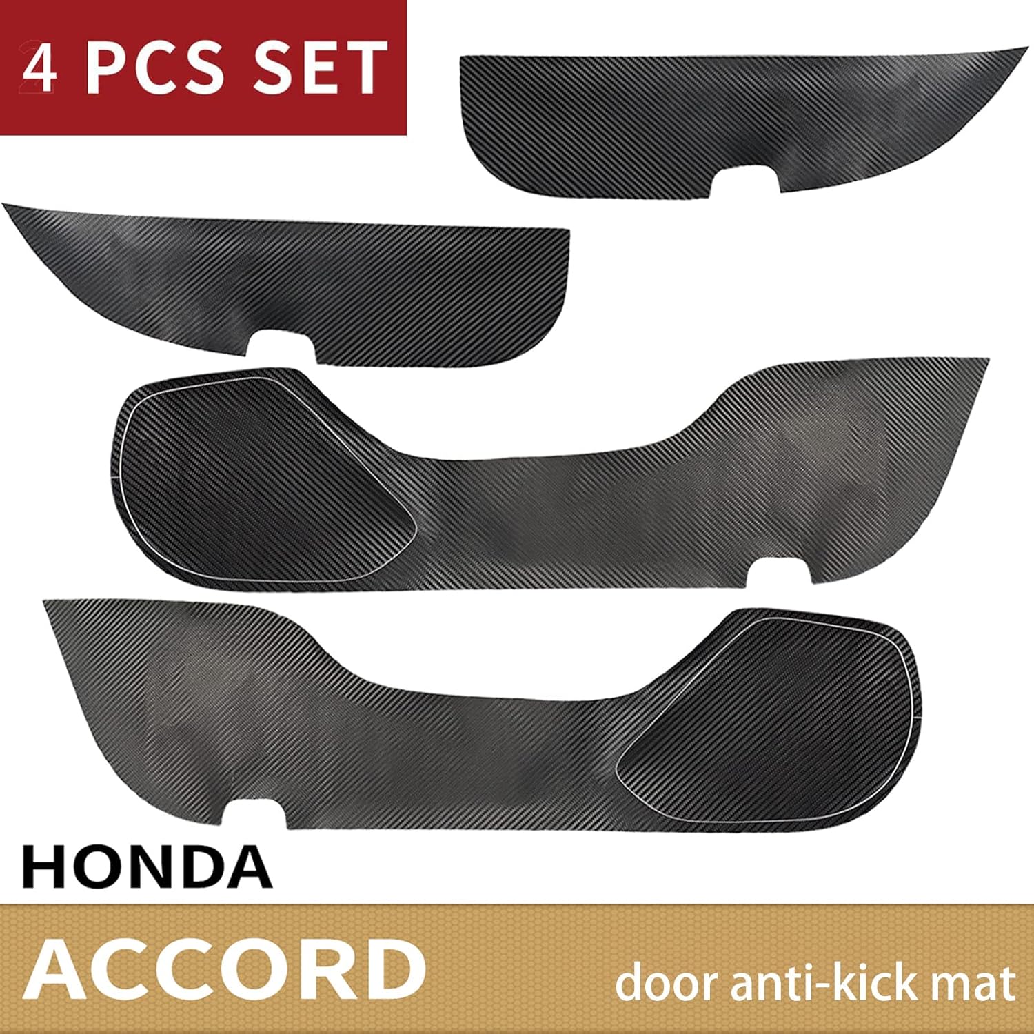 AOMSAZTO Anti-Kick Pad Door Kick Protection Trim Compatible with Honda Accord 2018-2022 Accessories 4PCS