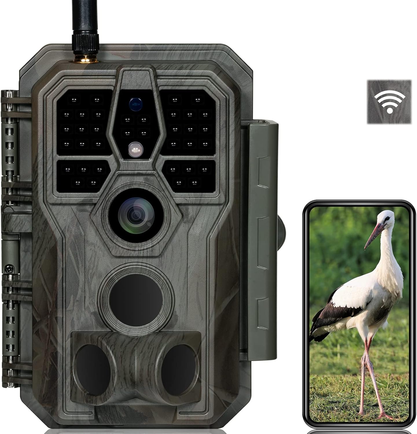 GardePro E8 Trail Camera Wi-Fi 32MP 1296P Fast 0.1s Trigger Speed Motion Activated 100ft Night Vision IP66 Waterproof