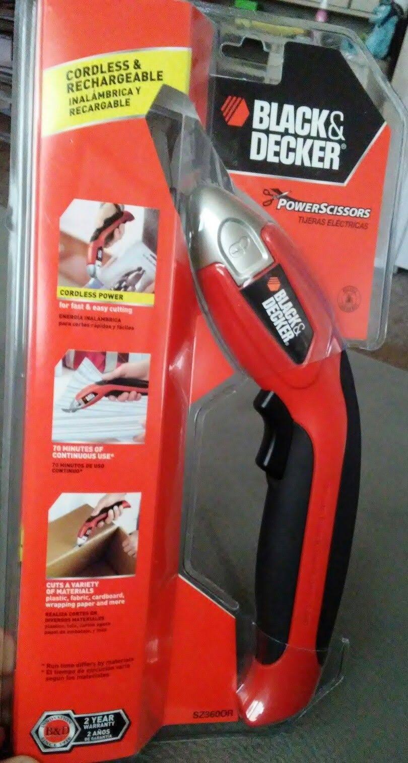 Black u0026 Decker Power Scissors SZ360OR Cordless Rechargeable