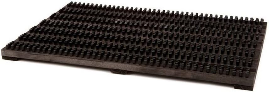 Iris Hantverk Wooden Outdoor Doormat with Nylon Bristles, 60x40cm, Black by Iris Hantverk