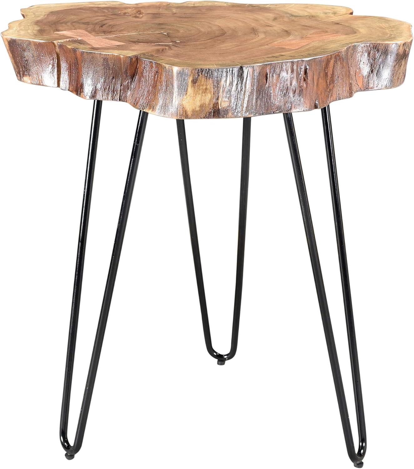 Whi Solid Wood Live Edge Accent, Side TABLE, NATURAL