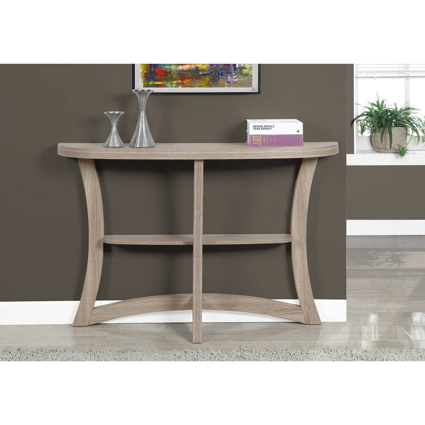 Dark Taupe Hall Console 47nch Accent Table - Wood