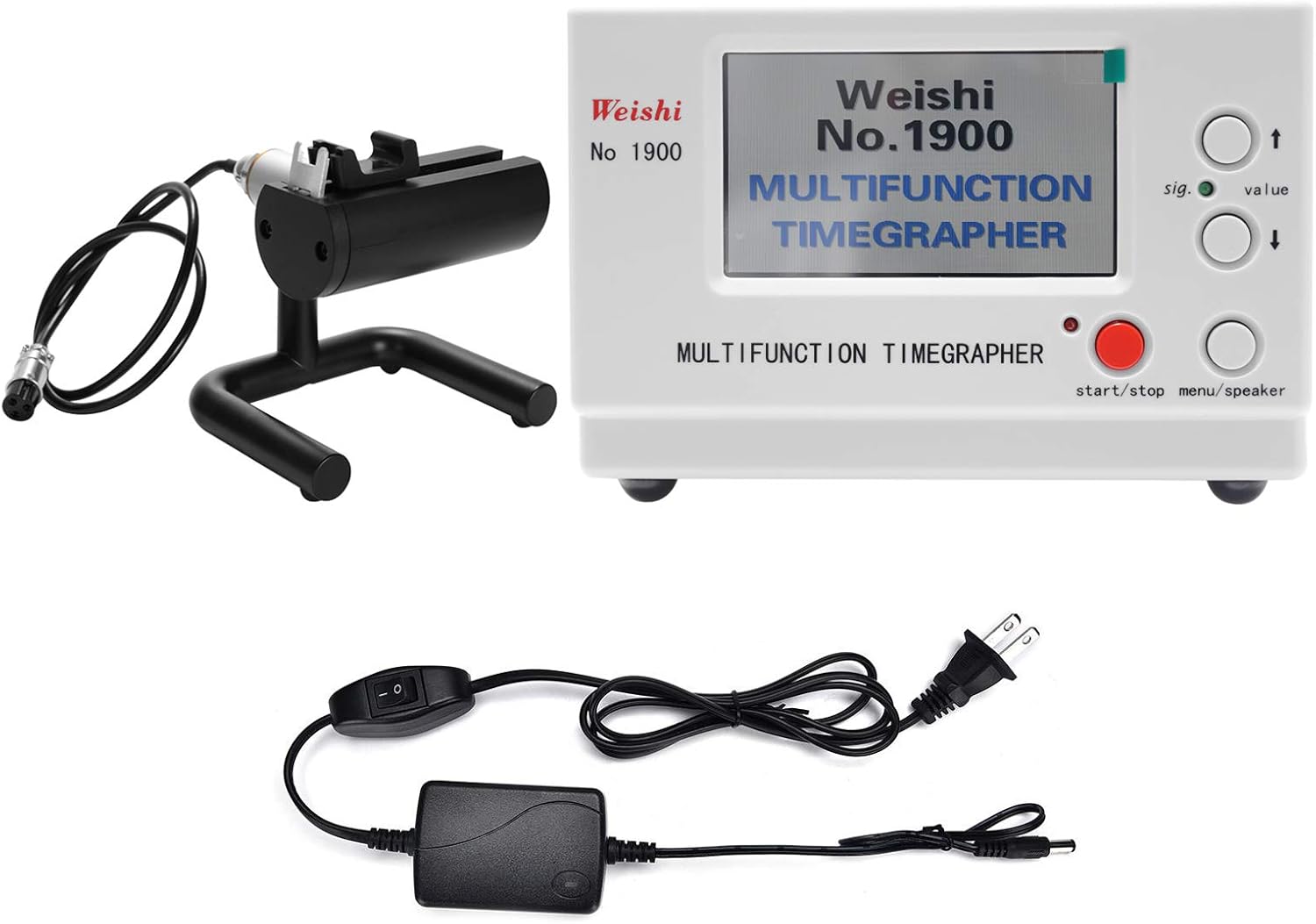 Timegrapher No.1900, Multifunctional Watch Tester, Watch Timing Machine for Watchmaker, Watch Calibration Tool with LCD Screen