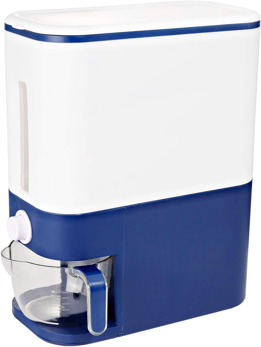 BBG 22.5 Lbs Rice Dispenser, Large Airtight Containers with Lid, Food Strorage Containers, Moisture Proof Household Food Dispenser Bucket for Kitchen Pack of 2
