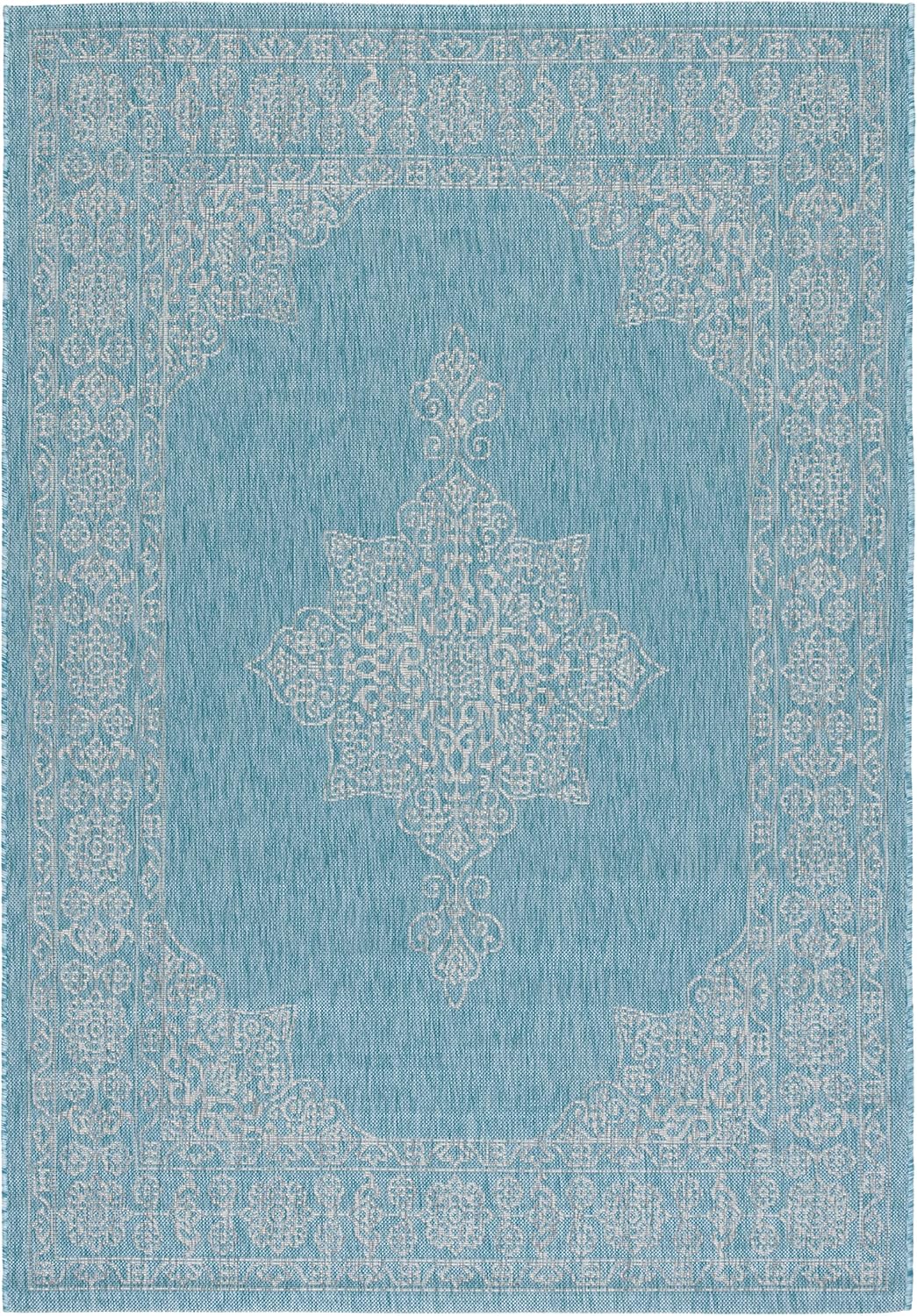 SAFAVIEH Courtyard Collection CY8232 Indoor/ Outdoor Non-Shedding Easy Cleaning Patio Backyard Porch Deck Mudroom Accent Rug, 2' x 3'7