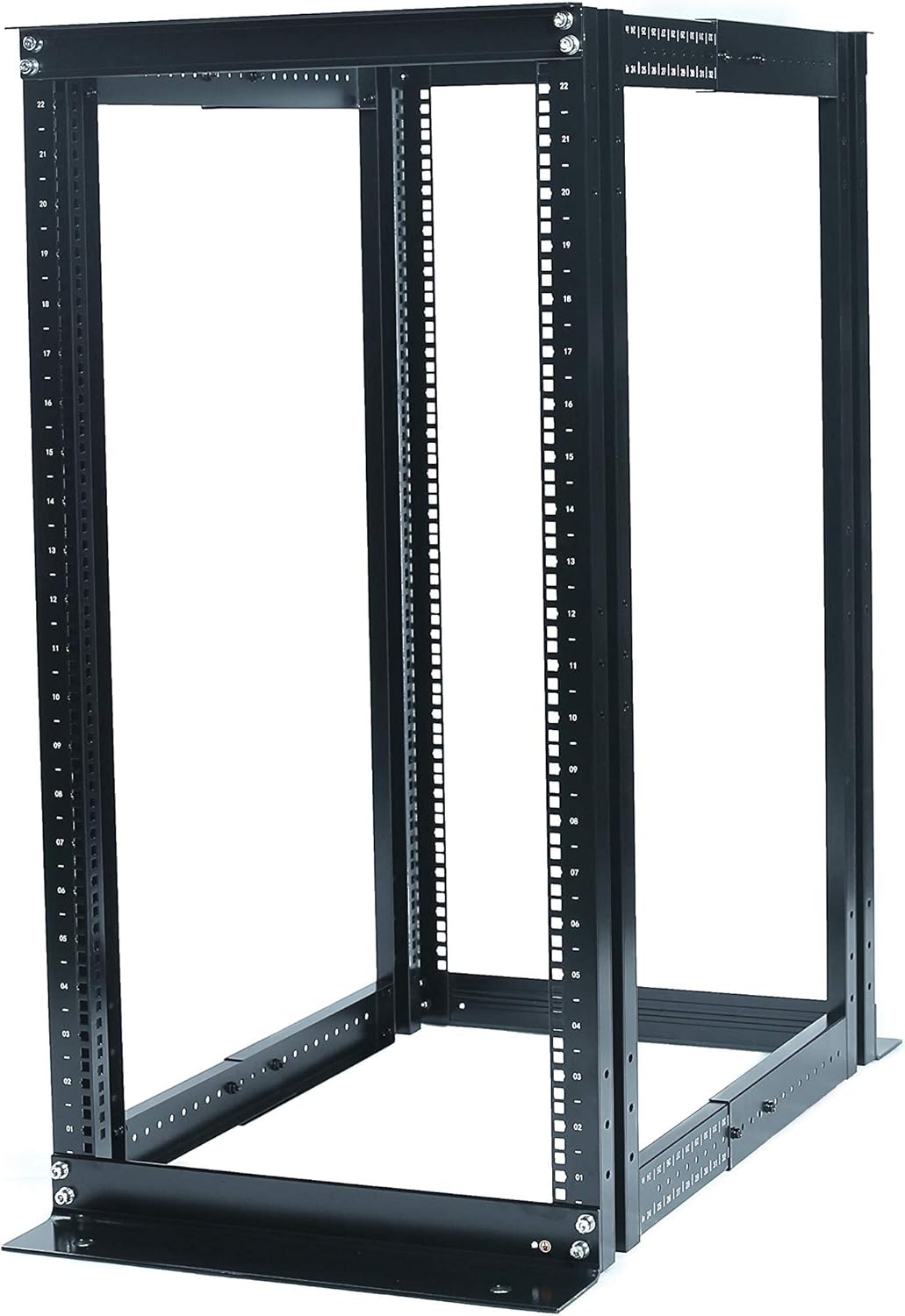 Raising ELECTRONIS 22U 4 Post Open Rack Frame Rack Enclosure 19 Inch Adjustable Depth Aluminum