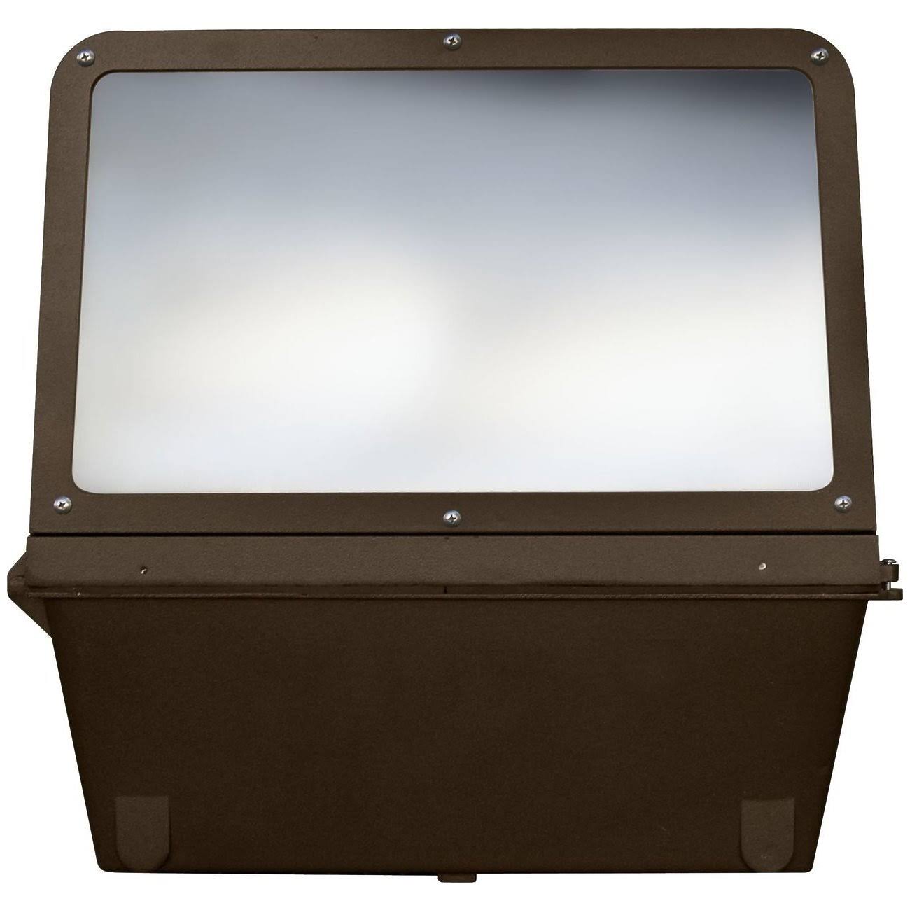 Dabmar Lighting DW1881-MT 17.19 x 18.25 x 9.75 in. 400 Watts Dark Sky Large Wall Pack Fixture with High Pressure Sodium Lamp Bro