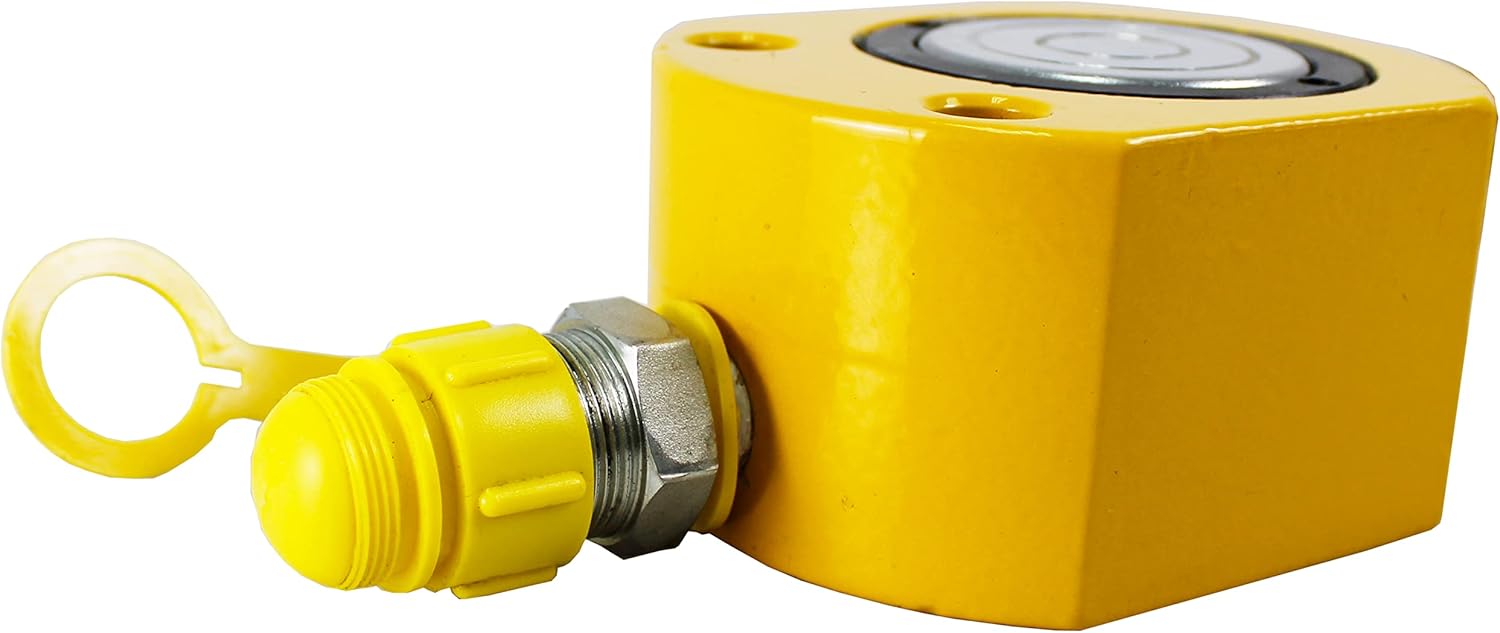 TEXALAN 20 ton Low Profile Hydraulic Ram Jack Stoke 13mm(0.51 inch) Mini Protable Hydraulic Cylinder Industrial Super Thin Lifting Jack, not for Car (20T,13mm)