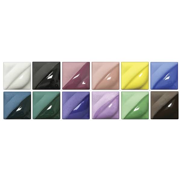 Amaco Velvet Semi-Translucent Underglaze Set 1, Assorted Color, Set of