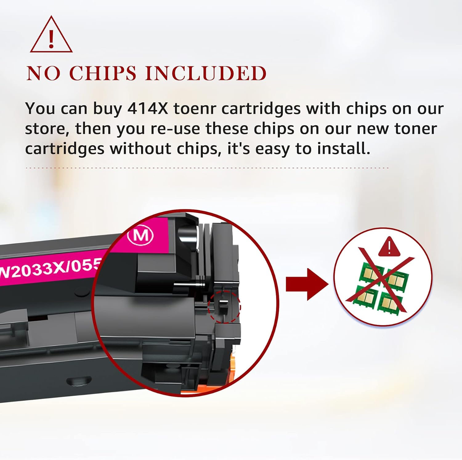 Toner Kingdom Compatible Toner Cartridge Replacement for HP 414X High Yield W2020X 414A for HP Color Pro MFP M479fdw M454dn M479fdn M454dw Toner Printer (No Chips, 4-Pack)