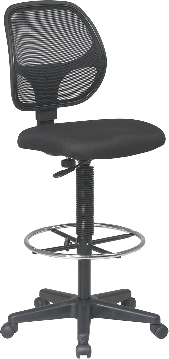 Office Star Deluxe Mesh Back Drafting Chair with 18.5