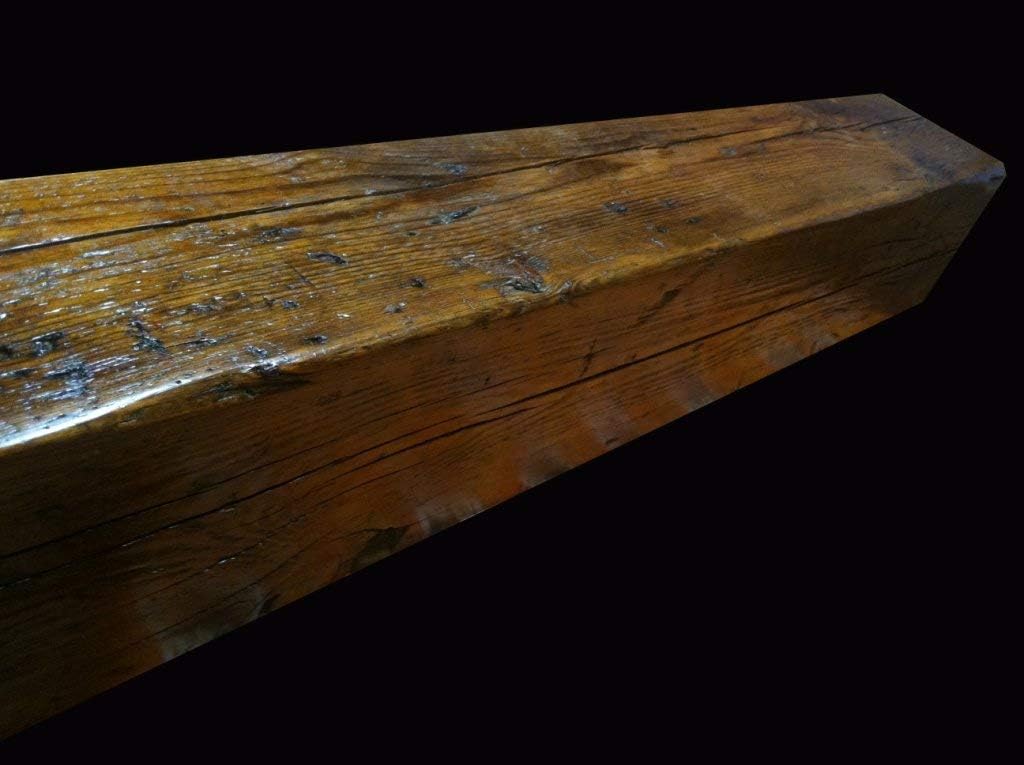 Reclaimed Barnwood Beam Fireplace Mantel (Wood, 6