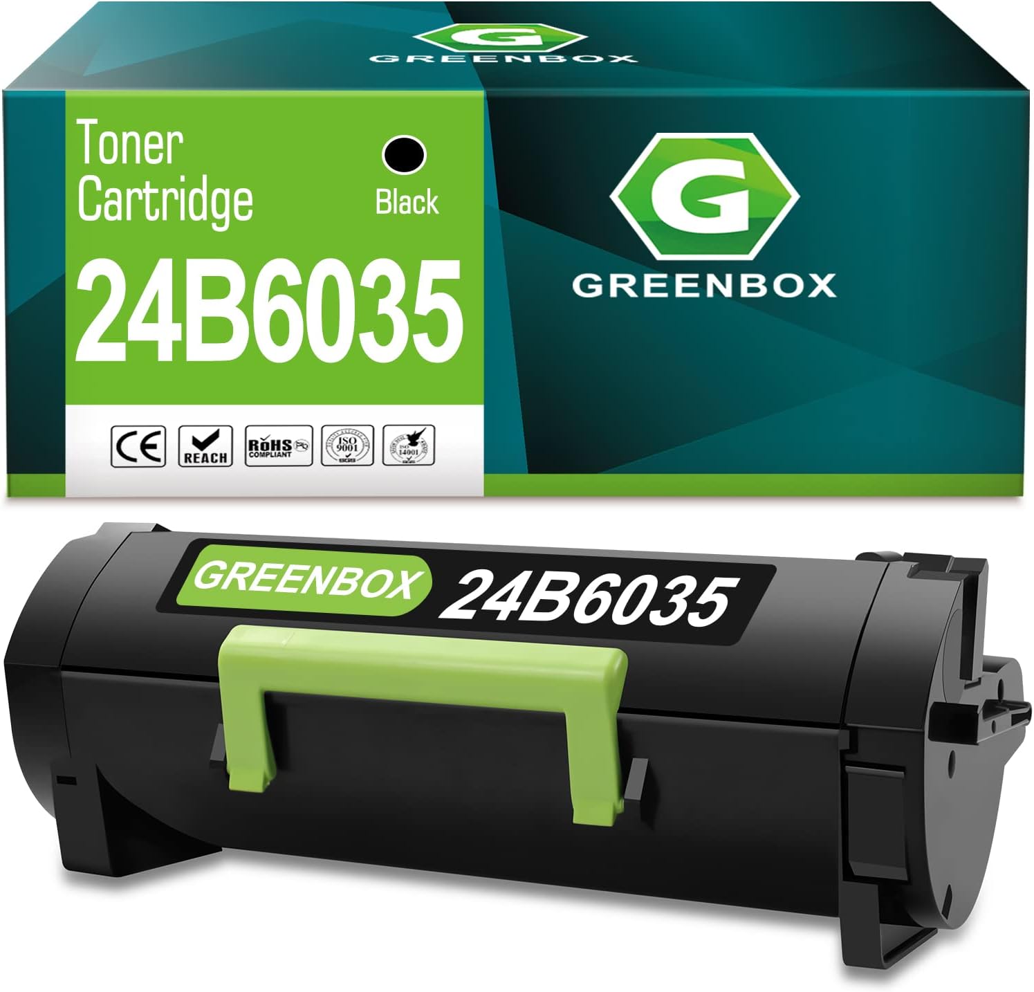 GREENBOX Remanufactured Toner Cartridge Replacement for Lexmark 24B6035 for M1145 XM1145 Printers（1 Pack）