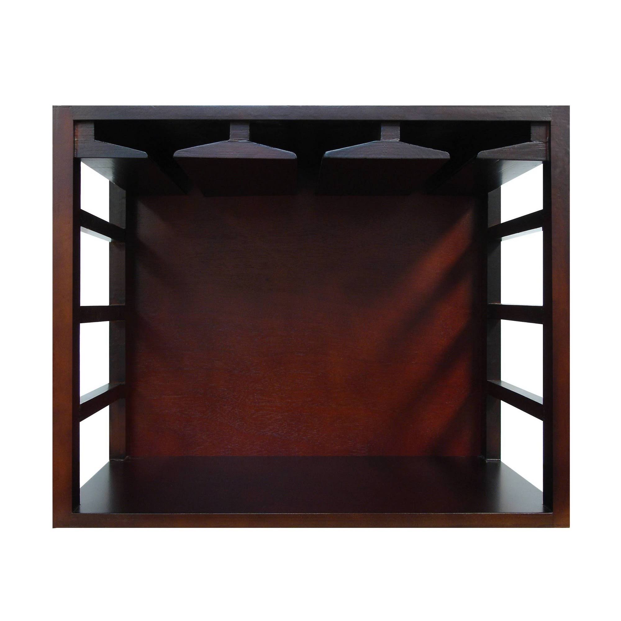 Epicureanist Brown Stackable Wine Glass Rack