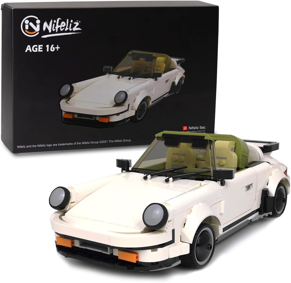 Nifeliz Mini Sports Car Turbro MOC Building Blocks and Construction Toy, Adult Collectible Model Cars Set to Build, 1:14 Scale Race Car Model (882 Pcs)