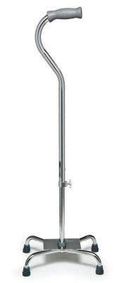 Lumex | Silver Collection Low Profile Quad Cane, Standard Grip, Small Base, Black, 4/cs - 6141BK
