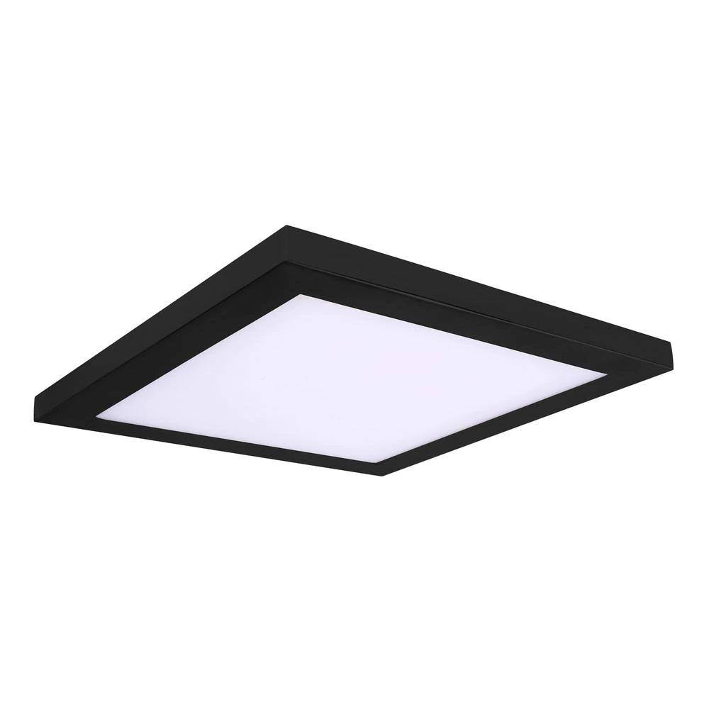 Amax Lighting 10x22 Square Platter LED Flush Mount Light, 30W, 120V, 3000K, Black