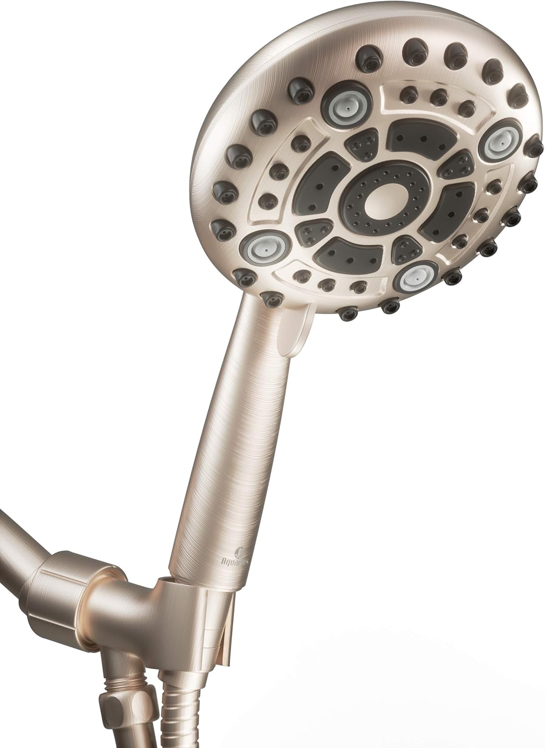 Aquarius Mist Handheld Shower Head With Hose (Extra Long) Spa Grade High Pressure Hand Held Showerhead wand With 6 Spray Settings – Adjustable Mount Holder & Teflon Tape (Oil Rubbed Bronze) Pack of 2