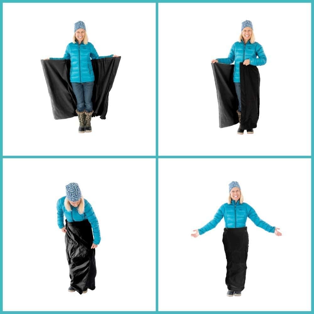 Mozy Weatherproof Thermal Wrap, Leg Jacket for Retained Warmth Outdoors: Wearable Stadium Blanket and Portable Comfort for Camping, Tailgating, Sports, Ice Rinks, Hiking, Fire Pits