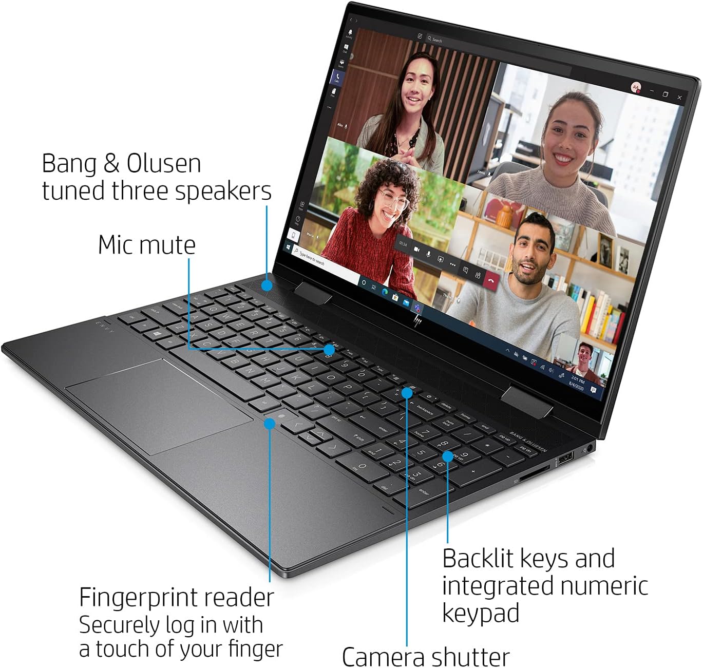 HP Envy x360 2-in-1 Flip Laptop, 15.6