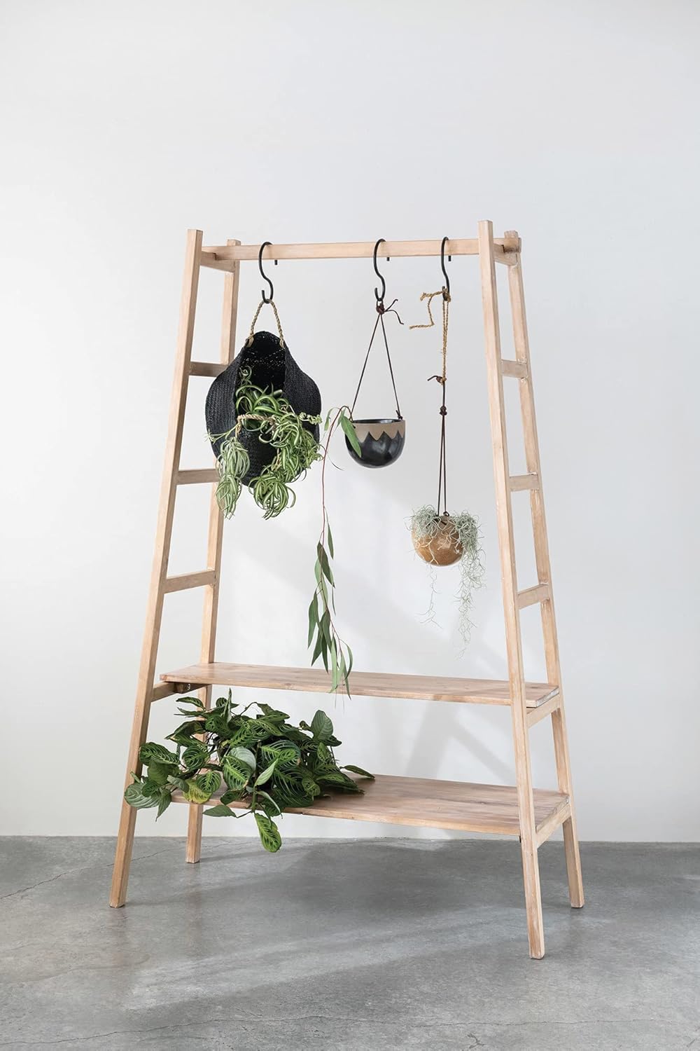 Creative Co-Op Wood Shelf, Natural Rack