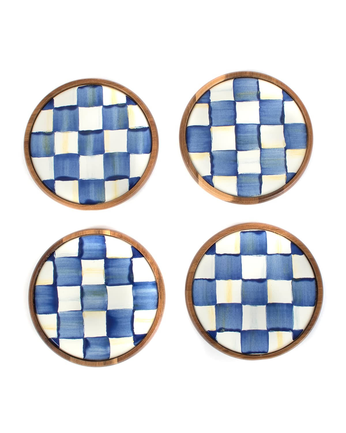 MacKenzie-Childs Royal Check Coasters - Set of 4