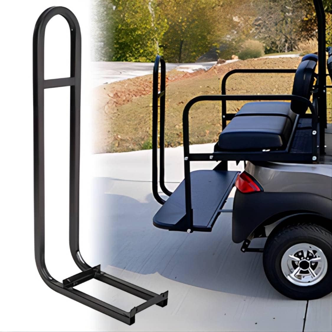 7BLACKSMITHS Rear Seat Safety Grab Bar for Club Car EZGO Yamaha Pack of 2