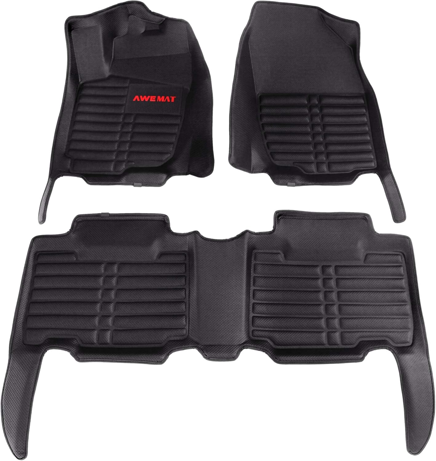 AWEMAT Custom Fit Car Floor Mats for Toyota RAV4 2013-2018 Floor Liners, Digital Measured Exquisite Pattern -Large Coverage -Waterproof-All Weather Protection-Black