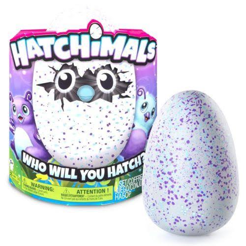 Hatchimals - Hatching Egg - Interactive Creature - Purple/Teal Eggs - Spin Master Toys