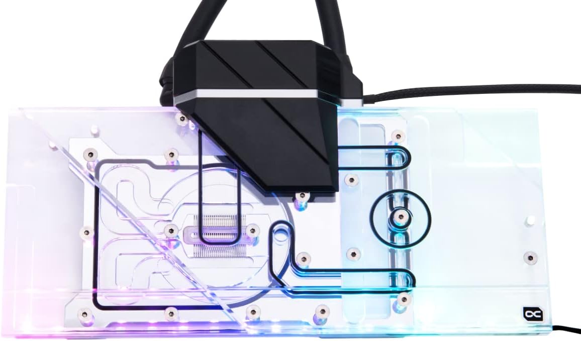 Alphacool Eiswolf 2 AIO GPU Cooler- 360mm Radeon RX 6800/6800XT Gaming Trio X with GPU Backplate, Digital RGB, Nickel/Plexi