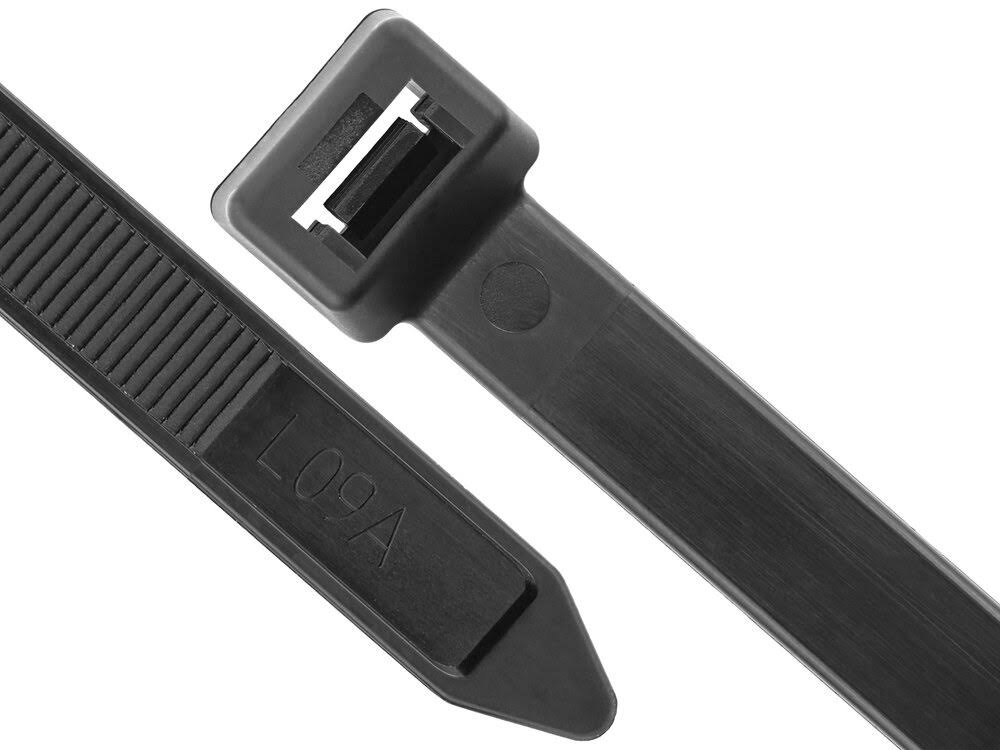 21 inch Black UV Extra Heavy Duty Cable Tie - 100 Pack
