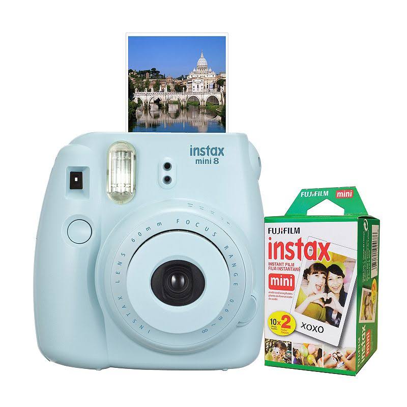 Fujifilm Instax Mini 8 - Blue - 20-Pack of Film