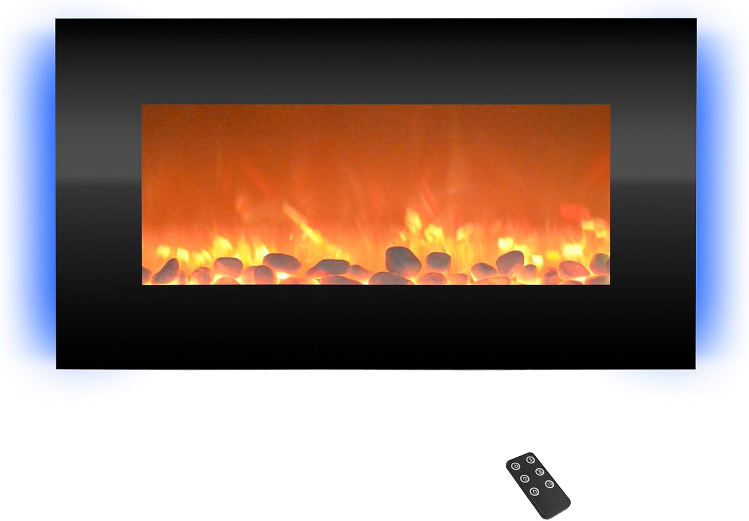 Northwest 80-BL31-2001 Electric Fireplace-Wall Mounted with 13 Backlight Colors, Adjustable Heat and Remote Control-31 inch, 31