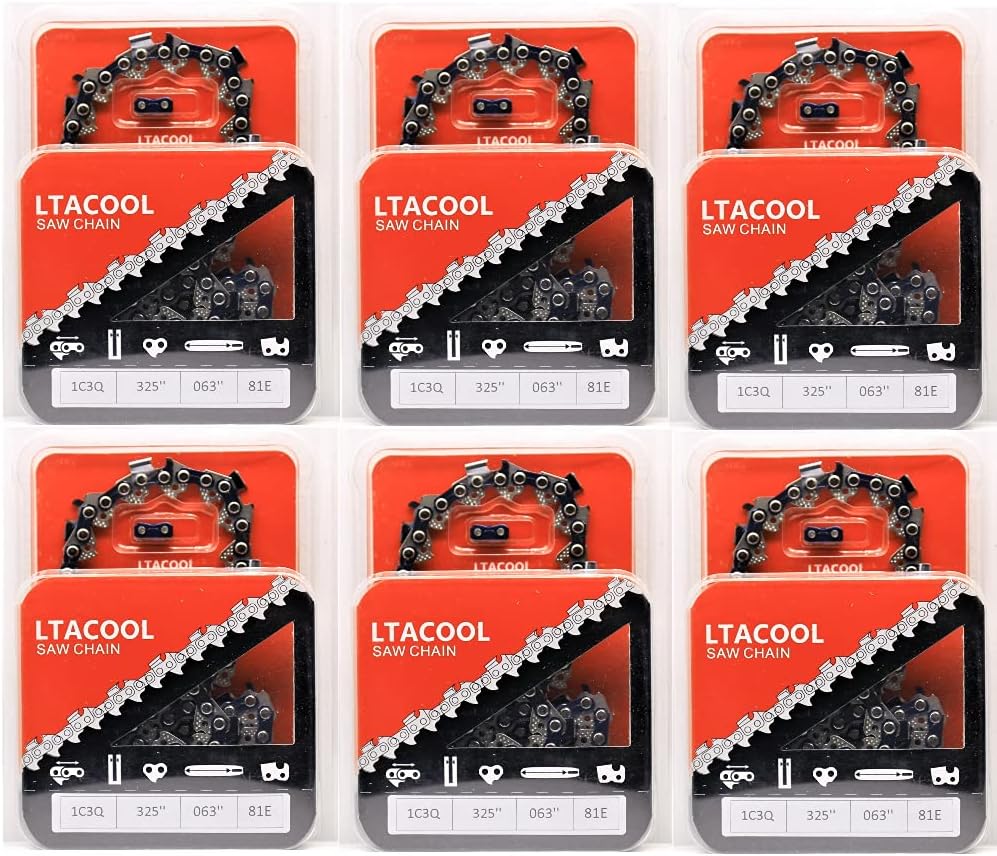 LTACOOL 20 Inch Chainsaw Chain Gauge 0 .063 Pitch 0.325 81DL for Stihl 26RM3 81 MS290 MS362 MS650 MS271 MS260 MS310 MS390 ; Oregon 22BPX081G L81 ; Husq. H28-81, 6 Pack Pack of 2