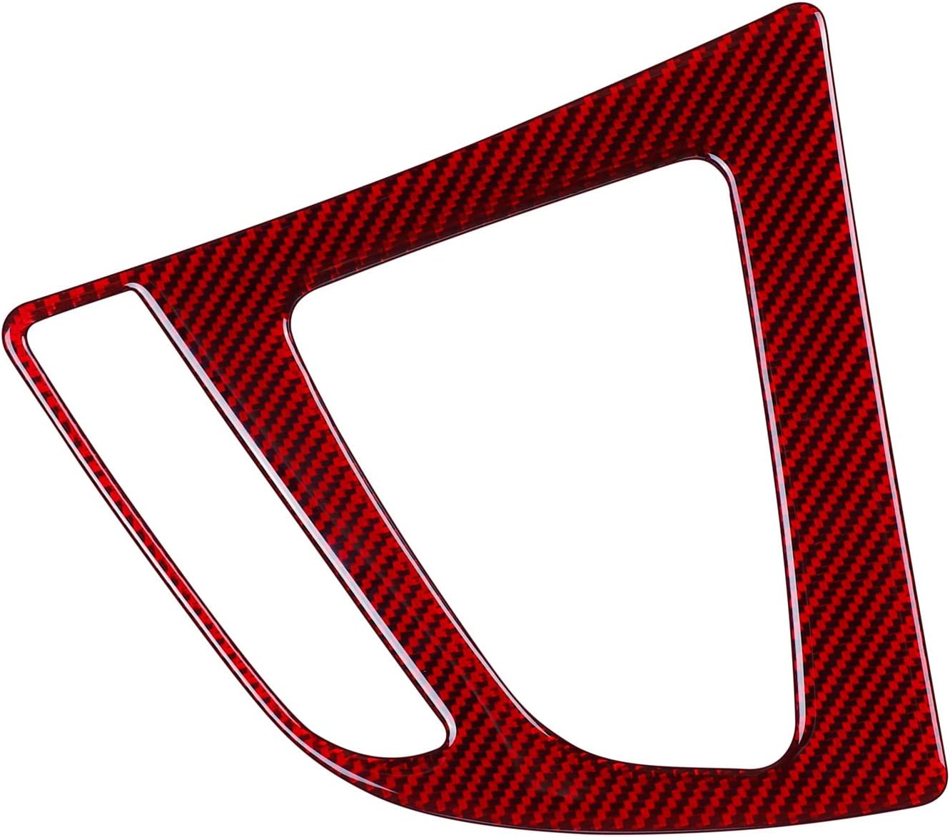 MICOOS Compatible with Carbon Fiber Center Console Gear Trim Gear Panel Interior Accessories for BMW 3 4 Series GT F30 2013 2014 2015 2016 2017 2018 2019 (1Pc Red) Pack of 2