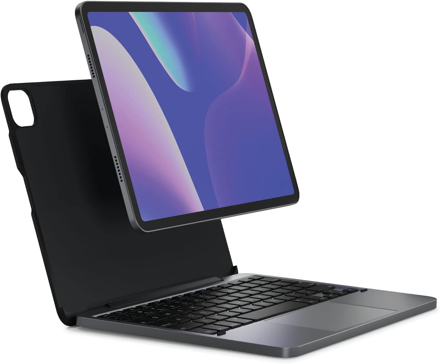 Brydge 11 MAX+ Wireless Keyboard Case with Multi-Touch Trackpad for iPad Pro 11-inch (1st, 2nd & 3rd Gen) and iPad Air (4th Gen), Integrated Magnetic SnapFit Case Silver Keyboard White Case