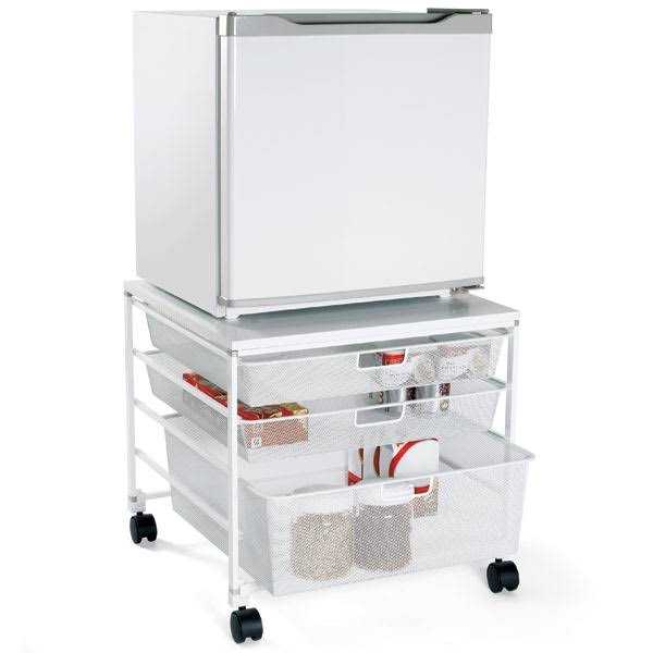 Elfa Printer u0026 Fridge Cart - White - 22x22 x 21x22 x 20-7/8x22 H - Each