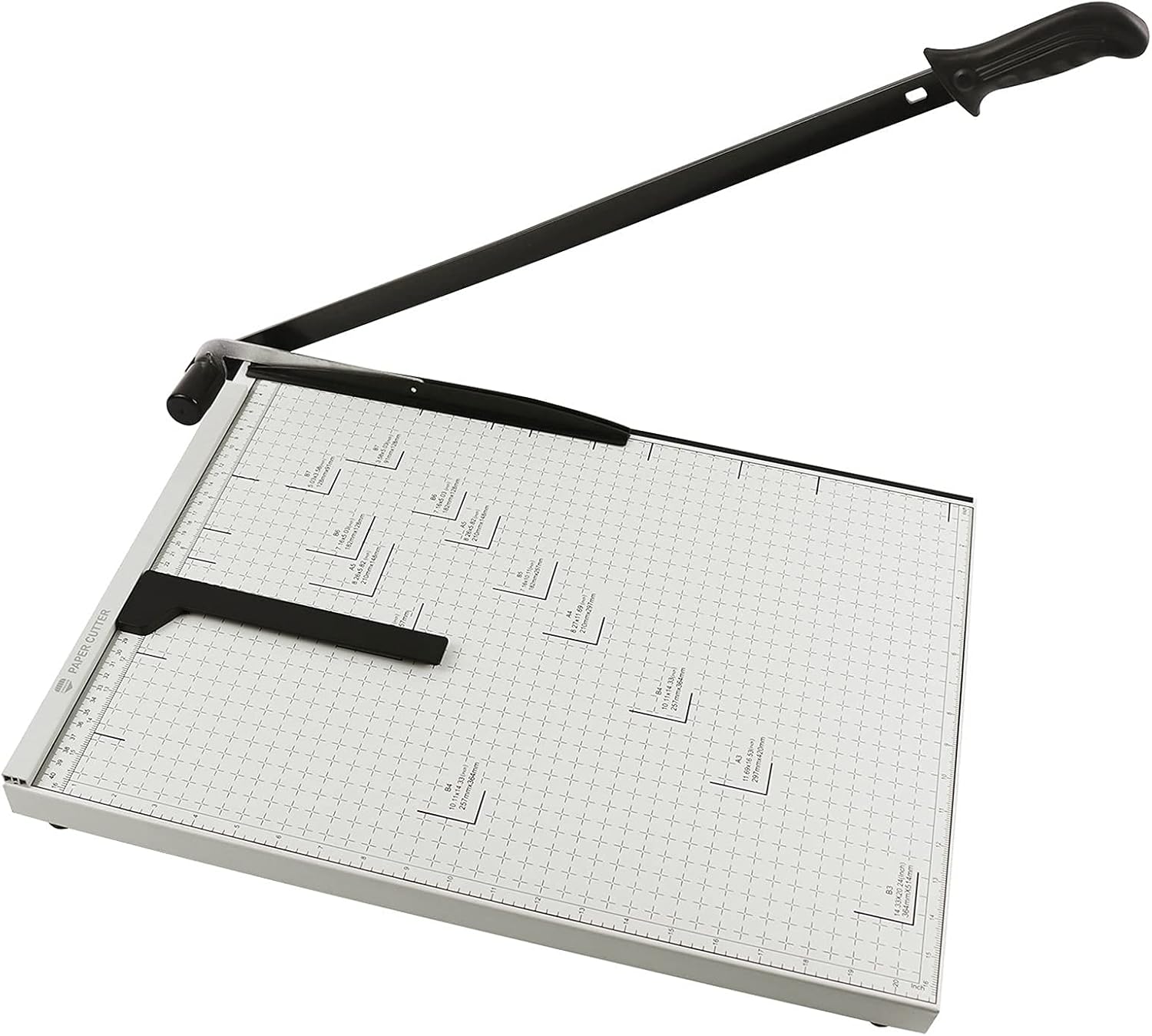 Paper Cutter B3 Stack Paper Trimmer Guillotine 21” Cutting Length with Guard Rail Safety Blade Lock ZEQUAN, 10-Sheet Capacity, Commercial Grade Guillotine Paper Slicer Cutter for Office Home School Pack of 2