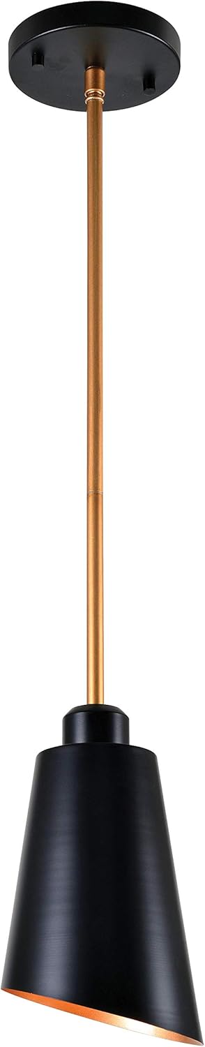 Kenroy Home 32940BL Alvar Desk Lamps, Medium, Matte Black with Antique Brass Accents