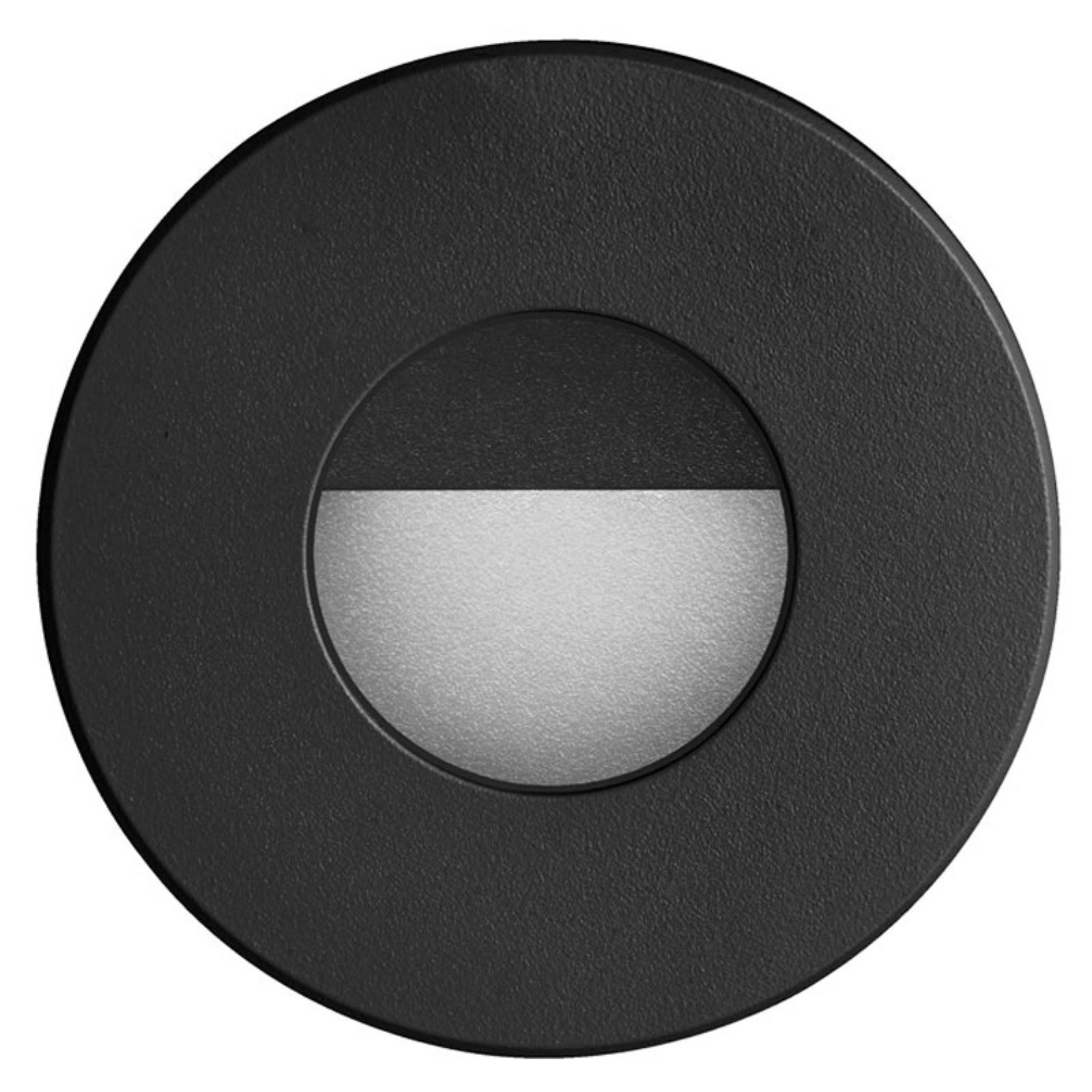 Dainolite DLEDW-300-BK Black Round In/Outdoor 3W LED Wall Light