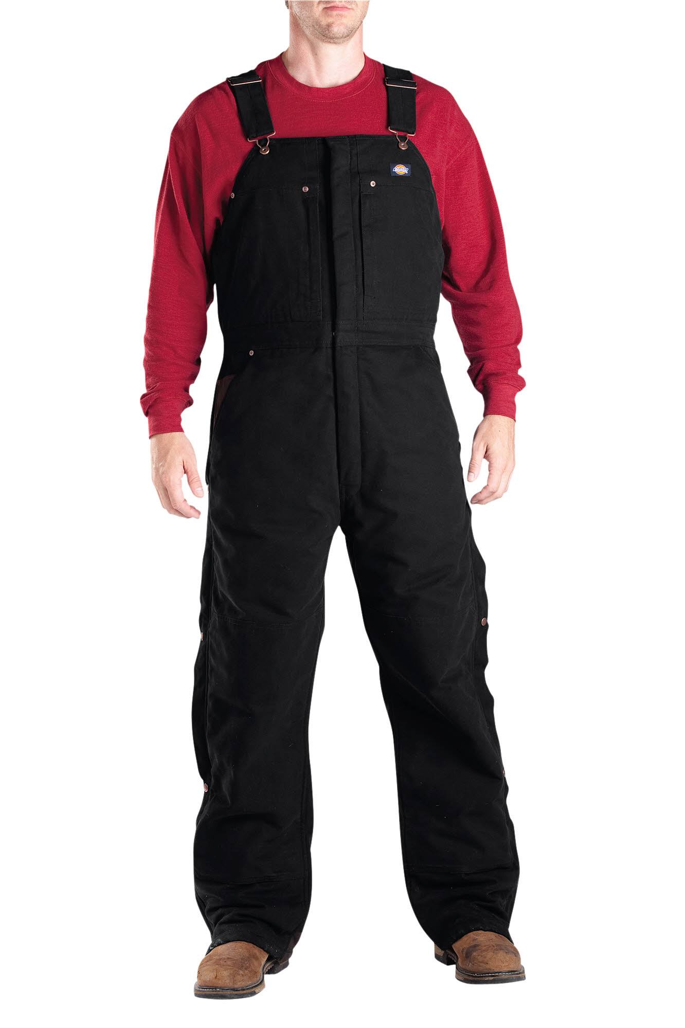 Dickies Sanded Duck Insulated Bib Overall - Black