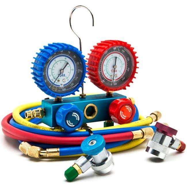 Biltek New Professional A/C Air Conditioner Refrigerant Manifold Gauge Kit Set R134A HVAC