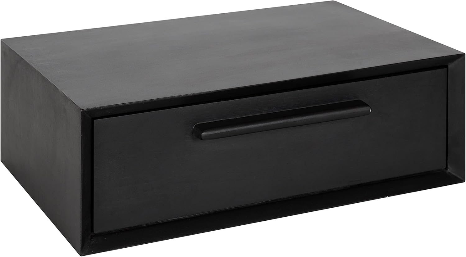 Kate and Laurel McCutcheon Floating Wood Storage Shelf, 18x12x6, Black