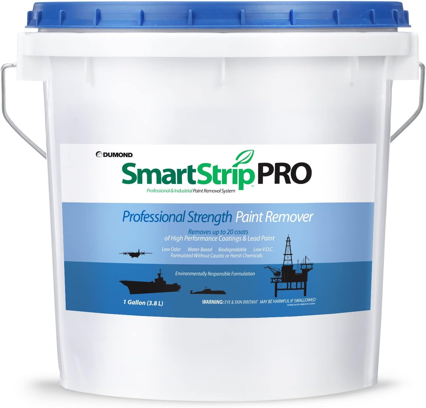 Smart Strip PRO Paint Remover - Professional Strength Formula Strips 20+ Layers of Oil, Latex, and Acrylic-Based Paints, Varnishes, and Stains in One Application - Trusted by Painters - 1 Gallon