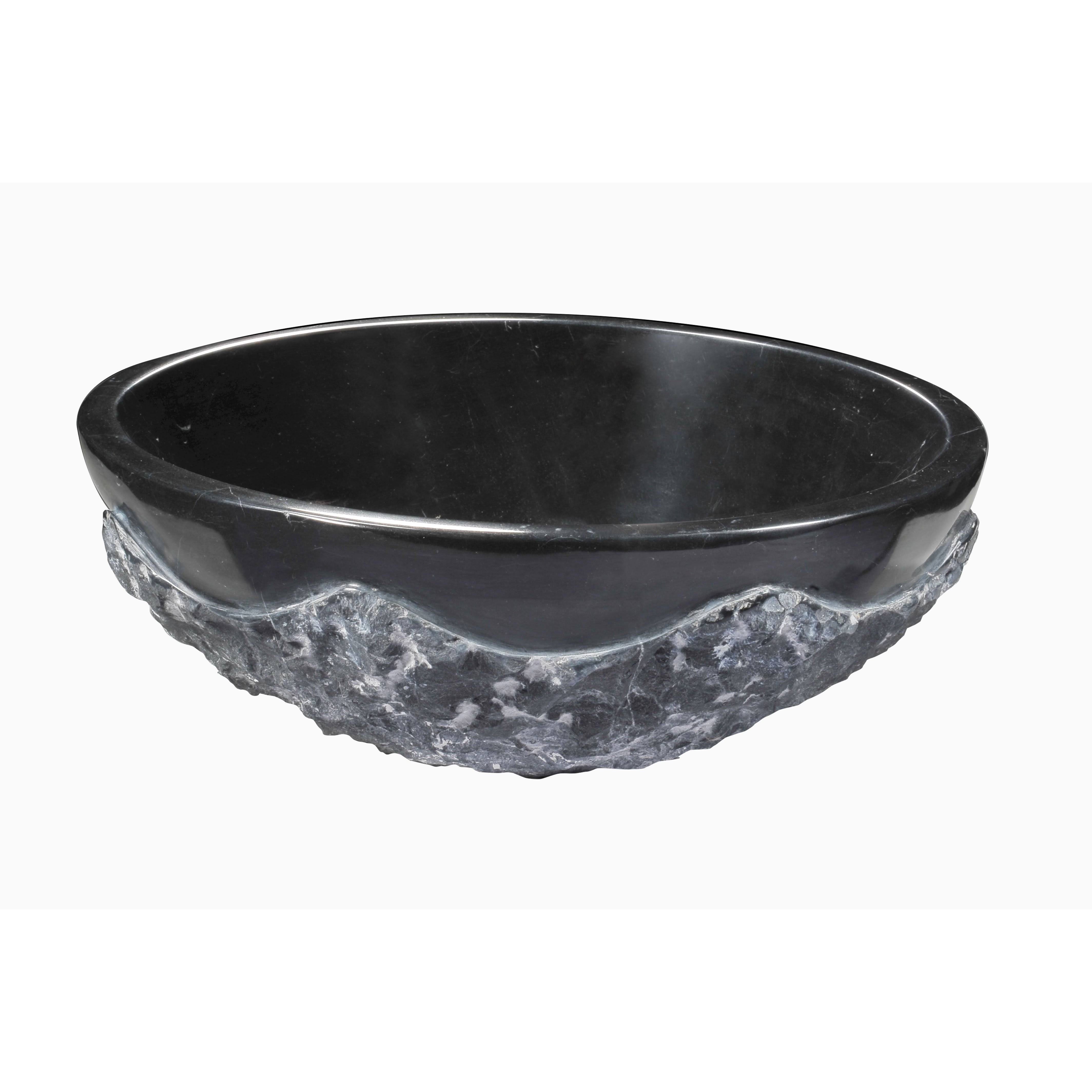 Anzzi LS-AZ136 Dragons Crest Vessel Sink in Black Jade
