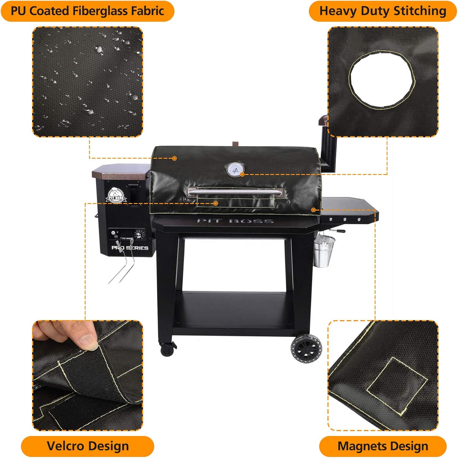 Stanbroil Grill Insulation Cover for Austin XL and Pit Boss 1100 Series Grills Pack of 2