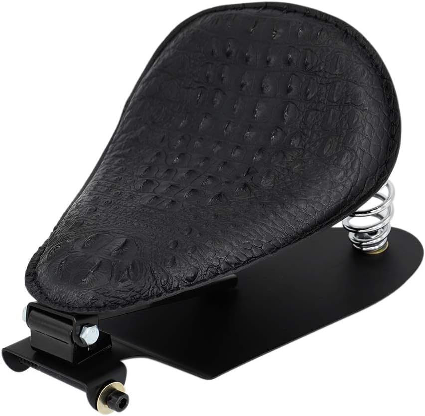 Alligator PU Leather Driver Bobber Solo Seat Springs Base Plate Pan Bracket Mount Kit Fit for Harley Sportster XL 883 1200 48