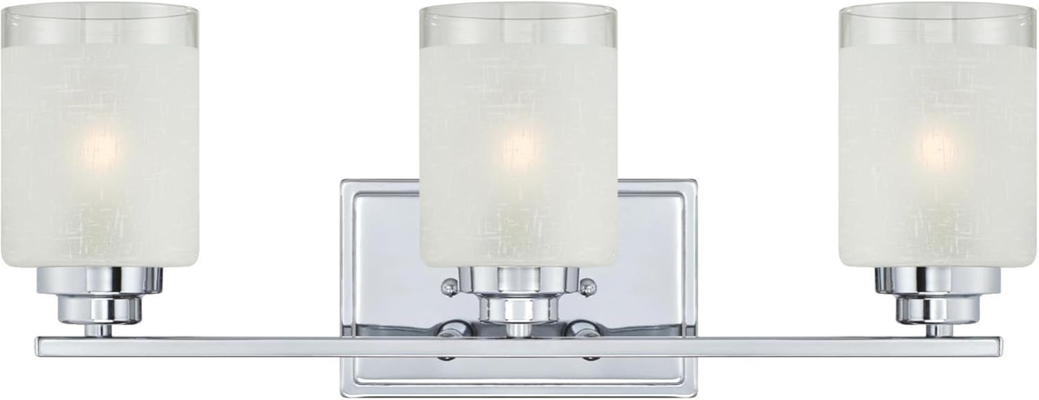 Westinghouse Lighting 63438A Hansen 3 Light Indoor Wall Fixture, Chrome Pack of 2